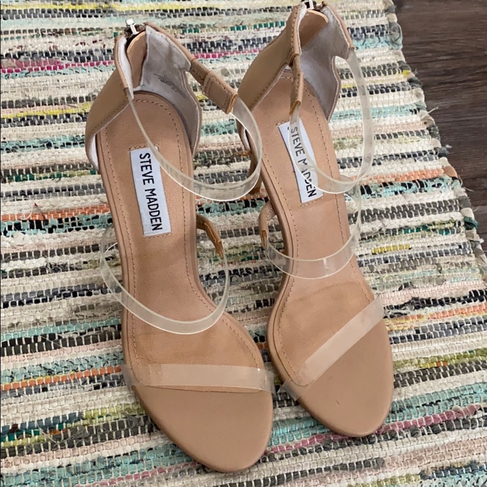 Like new clear straps Steve maddens